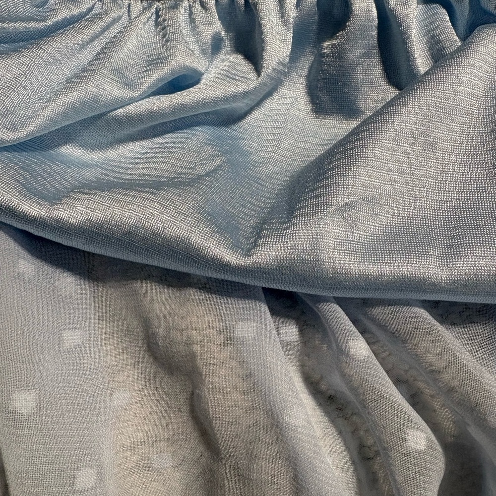 Light Blue Off-Shoulder Blouse - Picture 5 of 10